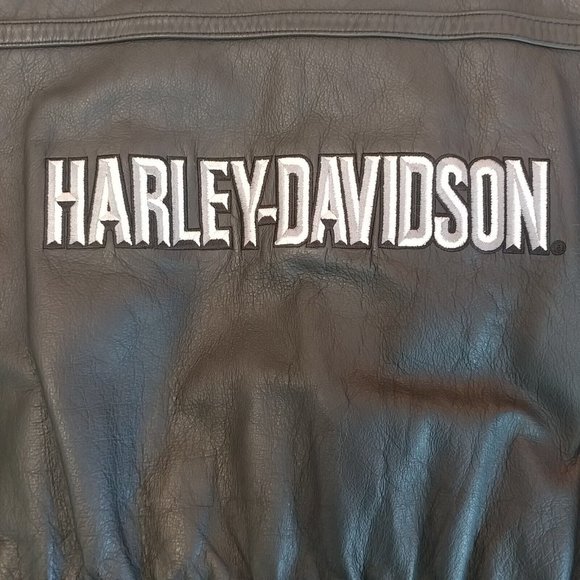 Women's Medium M Harley-Davidson Leather Jacket With Liner Embroidered - Picture 3 of 8